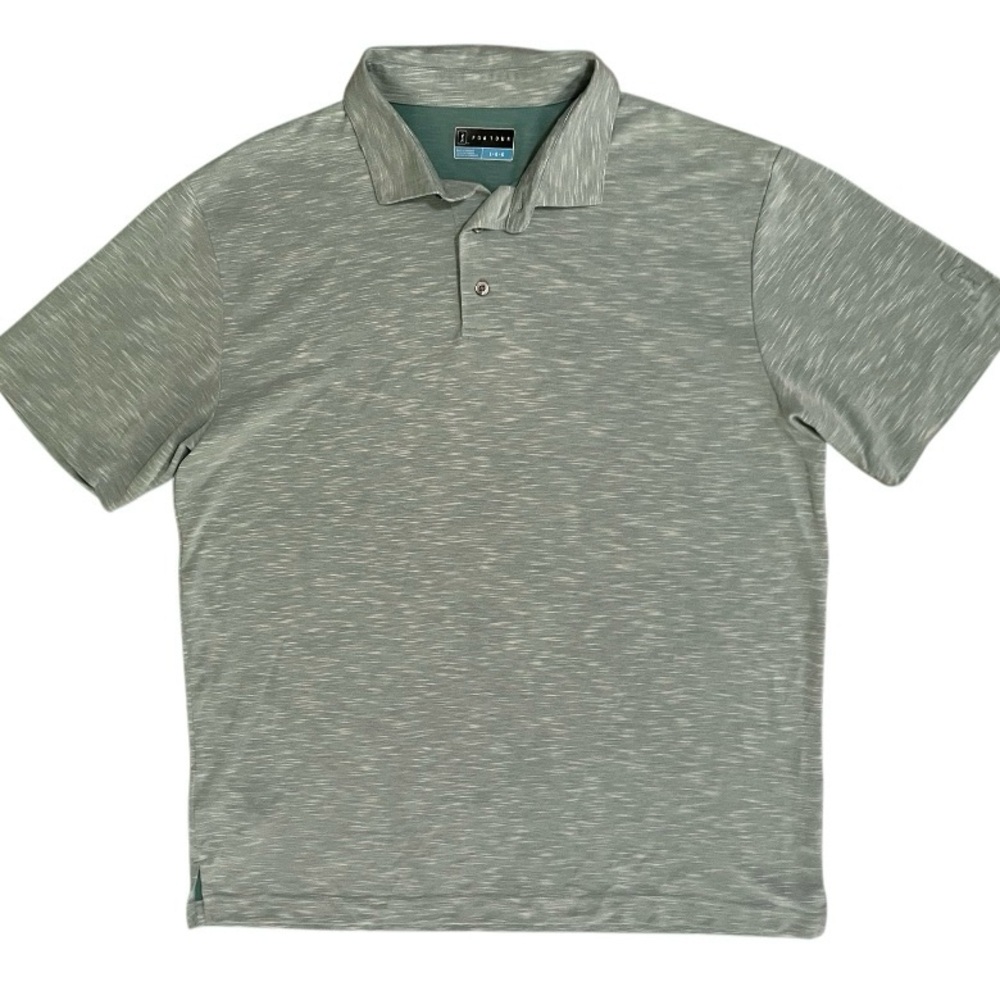 Men’s PGA TOUR GOLF POLO SHIRT size Large space dye Green